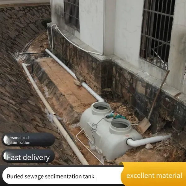 Factory Area Supporting Finished Frp Septic Tanks, Three - Compartment Prefabricated, Buried Domestic Sewage Collection Tanks photo-3