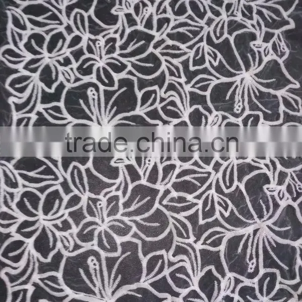 Glass Yarn Embroidery Lace Milk Silk Water Soluble Full Lace for Garment Accessory photo-2