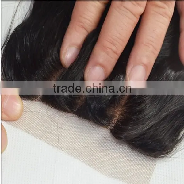 7A Wholesale Virgin Hair Invisible Knots Silk Base Closure Cheap Stock Silk Base Closure Three 3 Part Silk Base Lace Closure photo-3