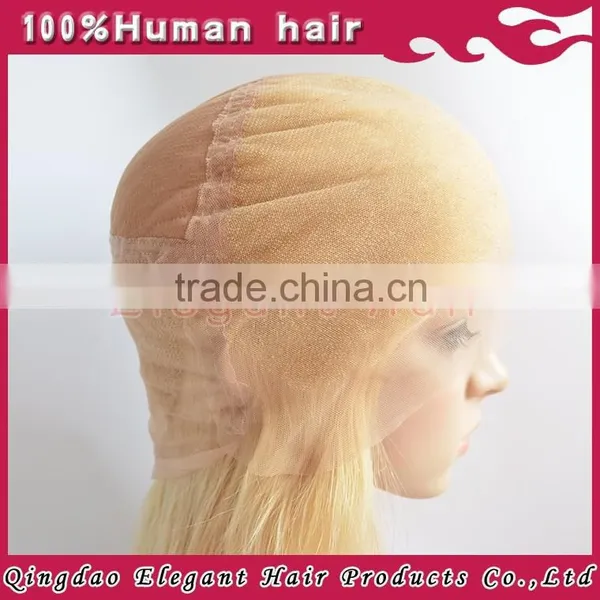 2015 Qingdao New High Quality Human Hair Lace Wigs Blonde photo-2