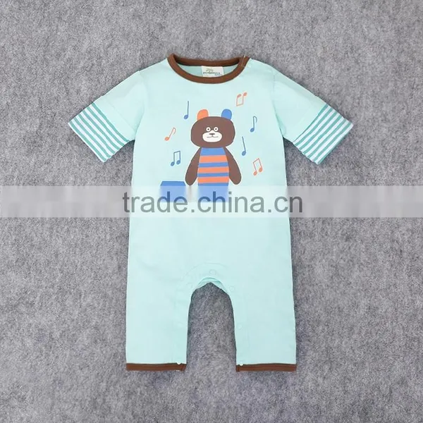 Cute Modeling Cartoon Animal Casual Wearing Baby Kids Jumpsuit 2016 Summer Cotton Rompers photo-3