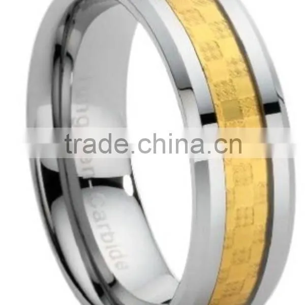 Hot Sale Tungsten Finger Ring With Gold Plating