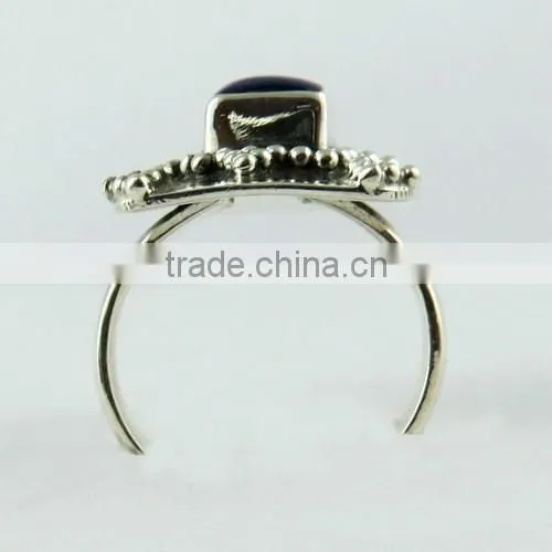 Fiesta Fun Lapis Ring, Gemstone Silver Jewellery, Silver Jewellery India photo-6