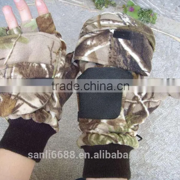 Camouflage Warm Hunting Half Finger Gloves photo-5