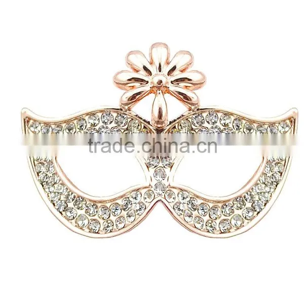 The New Jewelry Fashion High-Grade Small Mask Set Auger Brooch Brooches Clothes Pin photo-2