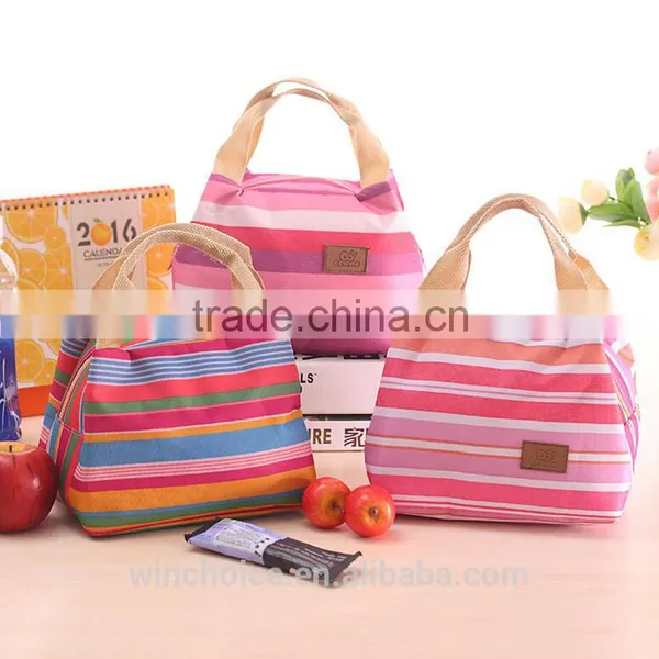 Nylon Canvas Fabric Insulated Cooler Lunch Bag ,ice Bag for Frozen Food ,zipper Closure