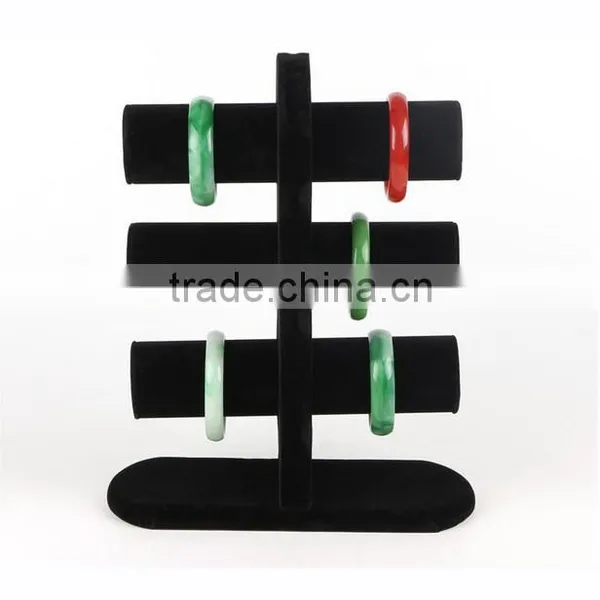 Custom Unique Design White/Black Velvet Jewelry Display For Bracelet Bangle photo-3