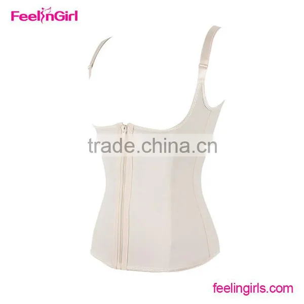 Plus Size Clip and Zip Nude Waist Trainer Vest photo-2