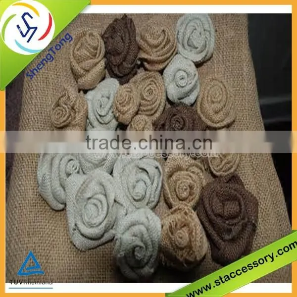 Fashion Burlap Flower,burlap Bow and High Quality ,handmade Burlap photo-3