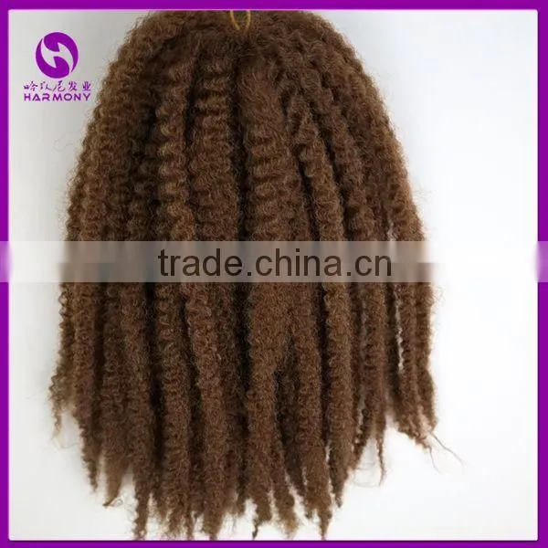 Wholesale 7Colors Optionals 20" Long Two Tone Ombre Afro Twist Kinky Curl Marley Hair Braid Extensions photo-2