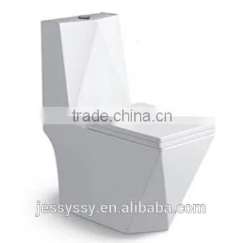 Washdown Floor Mounted One Piece Yellow Colored Toilet Bowl 388
