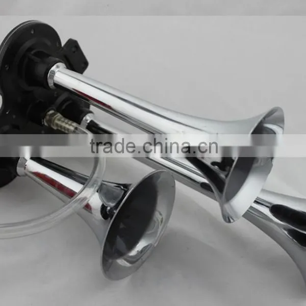 Chrome 3 Pipes Music Air Horn ,Three Round Horn photo-2