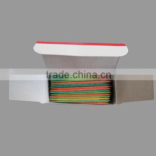 Colored toothpicks