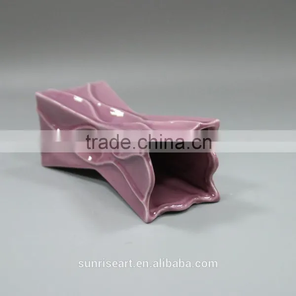Pink Fashion Craft Ceramic Flower Vase photo-2
