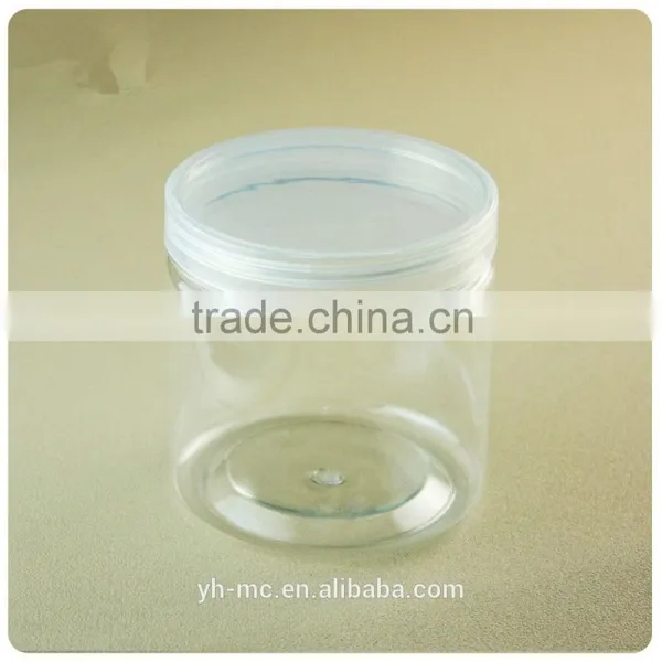 300ml Large PET Plastic Cosmetic Jar With Plastic Cap 68mm photo-3