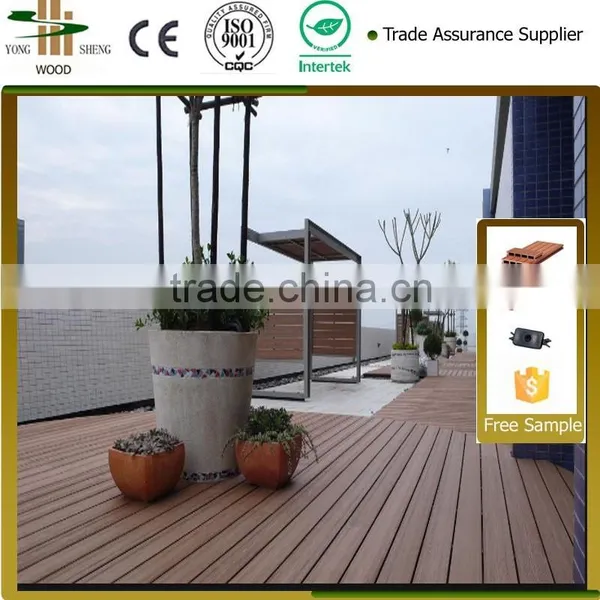 2015 Best Selling Wood and Plastic Wholesale Seaside Waterproof Interlocking Eco Decking Tiles photo-2
