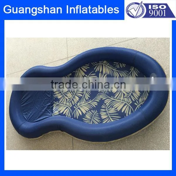 PVC Water Lounge Inflate Pool Float Chair With Polyester Fiber Cover