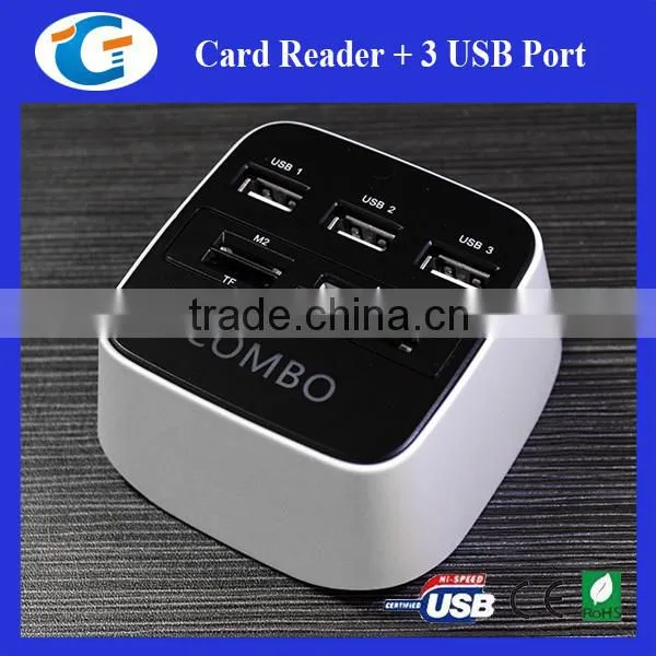 Laser Engraved Light Up Logo ABS Plastic RoHS Micro USB Hub photo-4