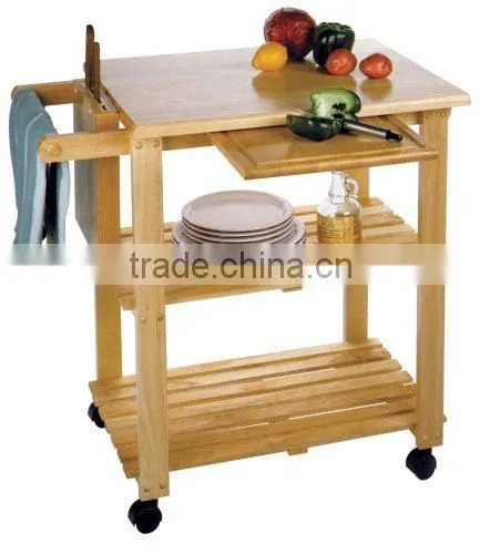Wood Kitchen Island With Cutting Board photo-2