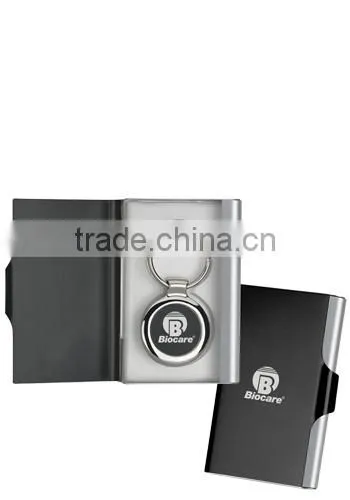 Printed Business Card Cases with Split-Ring Keychain