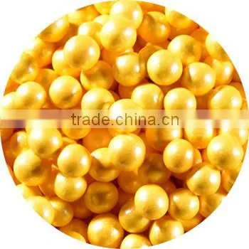 Edible Orange Pearlized Balls for Cake Decorations