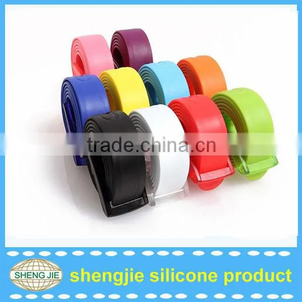 Fashion Silicone Belt/sports Silicone Belt/silicone Belt With Plastic Buckle