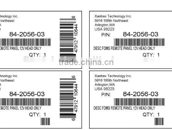 Zebra Barcode Label/price Barcode Label/waterproof Barcode Label