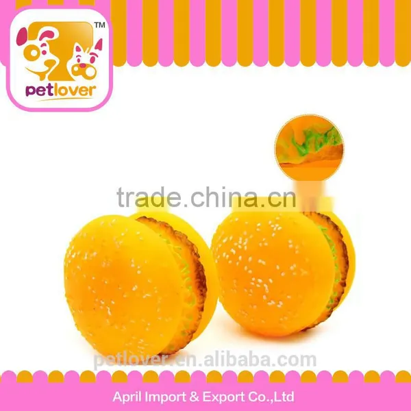 Hamburg Shape Squeaky Pet Toy for Wholesale