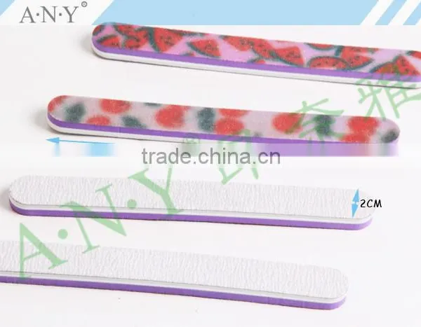 Nail Art Care Rough Sand Wite Paper Plus Sponge Oval Nail File 100/180 Grit photo-2