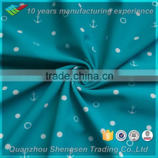China Cheap Dot and Anchor Printed Girl Fabric Stock Manufacturers