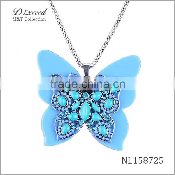 Yiwu Jewelry Factory Butterfly Pendant Necklace, Fashion Necklace NL158722-28 photo-4