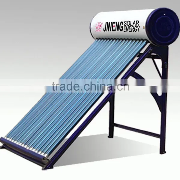 Non Pressure Vacuum Tube Color Steel Water Heater 100L To 420L Solar Hot Water photo-3