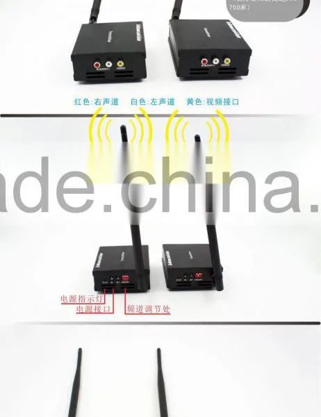 700m Effective Distance 2.4G av Audio Long Range Wireless Video fm Transmitter photo-5