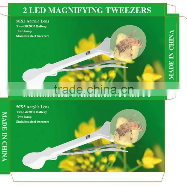 Factory Directly!Handheld Plastic Tweezer Magnifier With Led Light photo-4