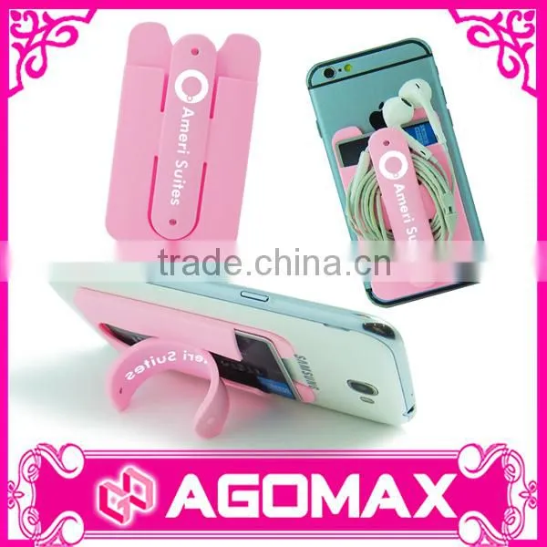 Small MOQ Cellphone Silicone 3M Adhesive Stand With Pocket photo-5