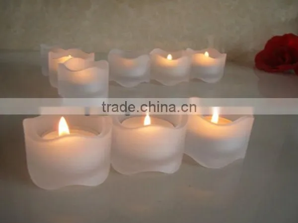 Frosted Glass Tealight Candle Holder