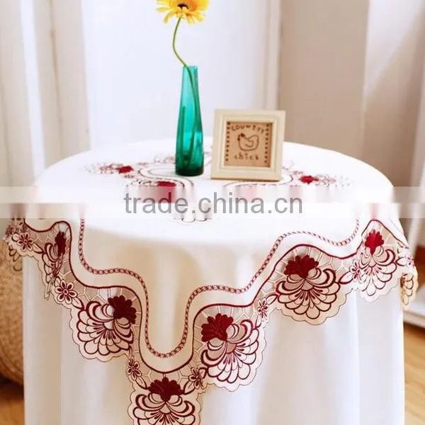 2015 Embroidery Table Cloth Factory, 100% Polyester Table Cloth photo-2