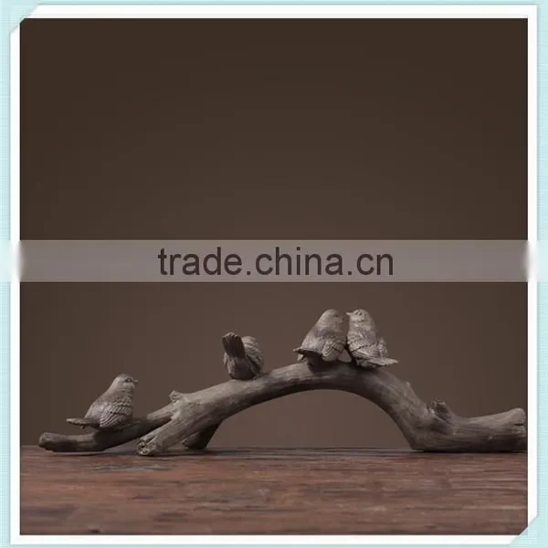 Resin Vintage Bird Small Decoration Resin Bird for Table Decor photo-2