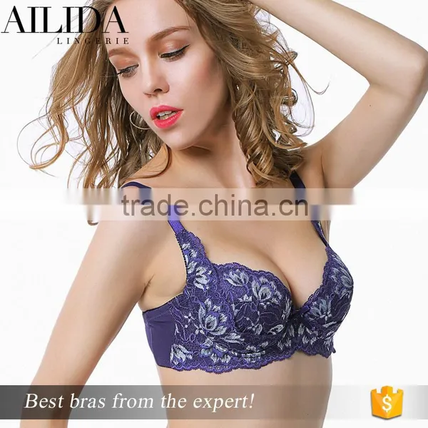 TOP Grade Breathable Bra Customized Logo Embroided Padded Ladies Romantic Bra photo-2