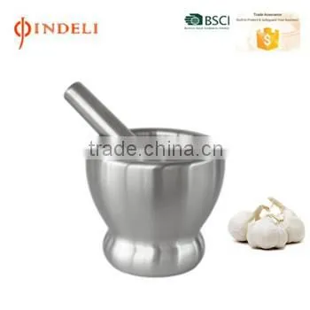 2016 Kitchen Tool Stainless Steel Mortar and Pestle,garlic Press