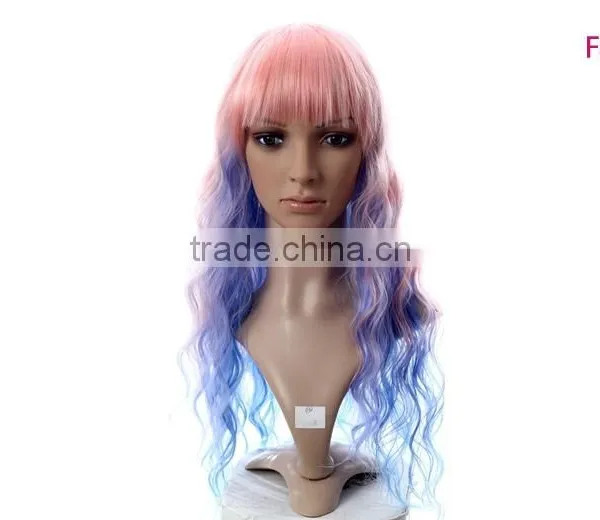 New Design Fashion Red Blond Brown Box Braid Wig Synthetic Sew in Hair Wig photo-2