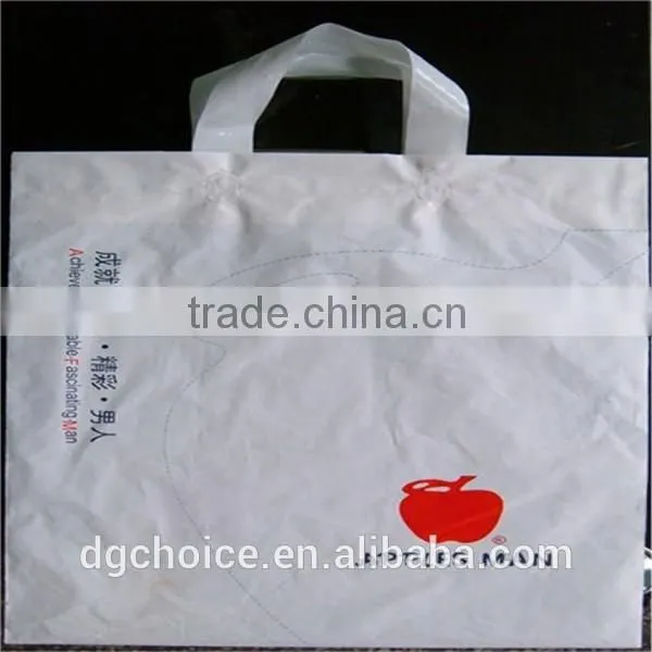 Top Sale Customized Printing Loop Plastic Bag for Cloth Packing