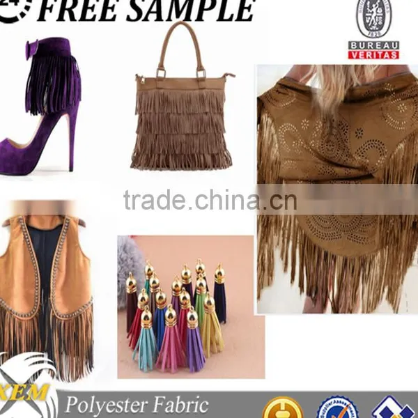 Fashion Fabric Tassel Fringe for Dresses Fringe Trim Suede Fabric photo-3