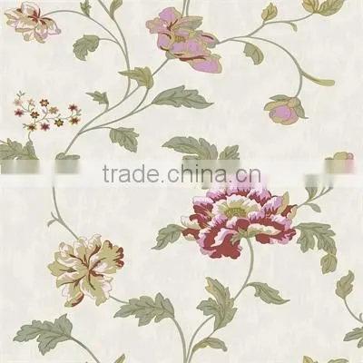 Wholesale Deep Embossed Flower Design Decorative Vinyl /pvc Wallpaper photo-5