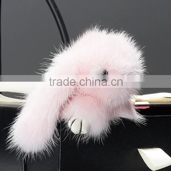 Adorable Rabbit Fur Bag Charm photo-5