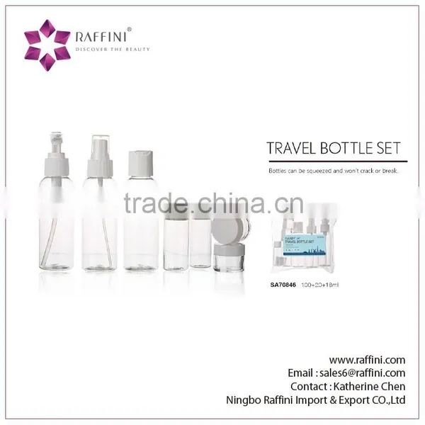 Top Sells Best Assortment Travel PET Bottle Set