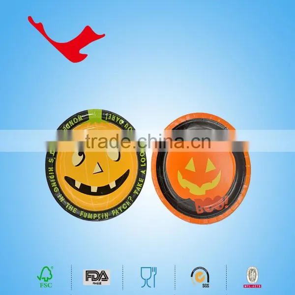 2015 New Halloween Products 7"Round Printed Paper Plate for Snack Container photo-6