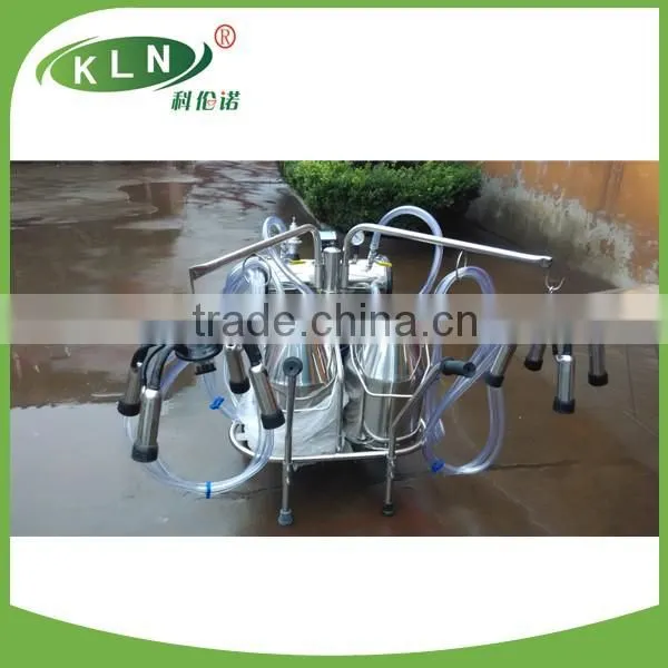 Two Buckets Vacuum Pump Milking Machine