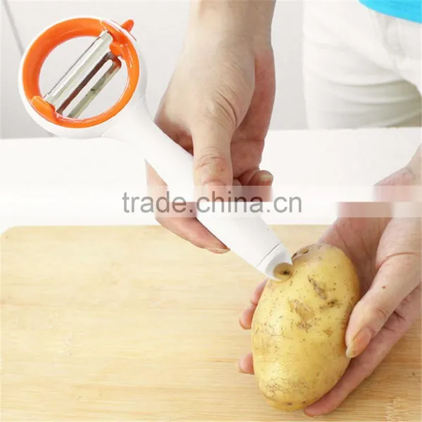 2 In 1 Citrus Carrot Orange Apple Potato Peeler Manual Fruit Magic Stainless Steel Vegetable Peeler photo-2