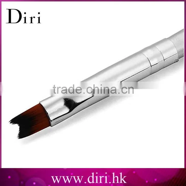 Professional Pen Half-moon Shape Silver Color Wood Handle Nail Brush For Manicure Drawing Painting photo-3